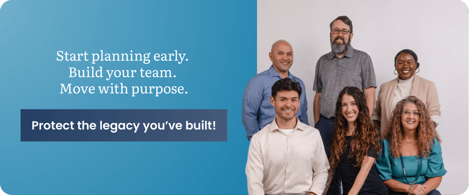 Funeral Directors Life lending team ready to help funeral home owners with succession planning — start planning early, build your team, and protect your legacy