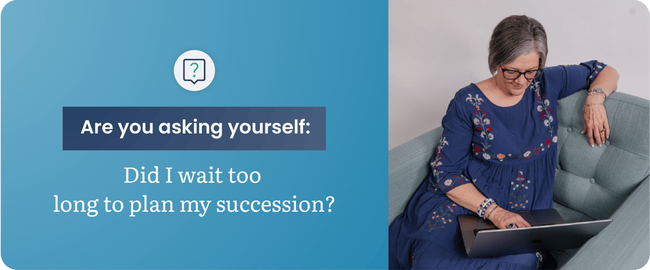 Funeral home owner researching succession planning on a laptop — did I wait too long to plan my succession?